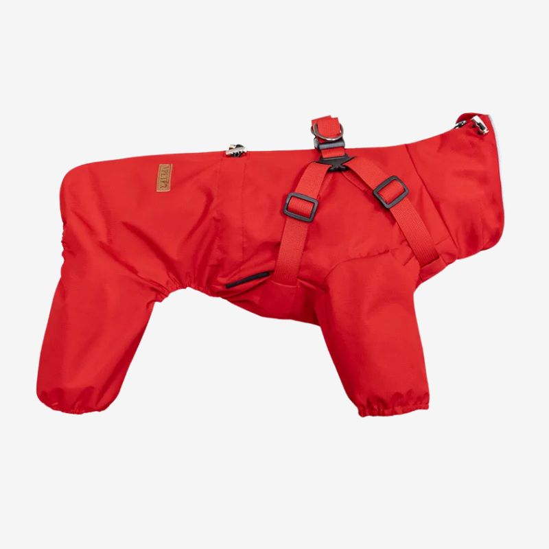 PuppyShield Premium Waterproof Raincoat with Reflective Safety Strips and Built-In Harness