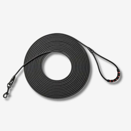 Black long dog training lead