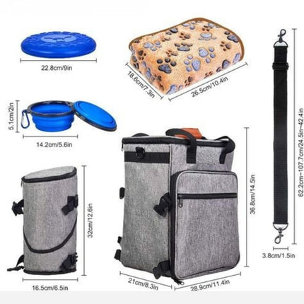 Dog Travel Bag Dimensions and Accessory Measurements