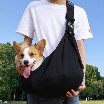 Dog sling carrier with adjustable strap and safety buckle