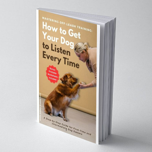Off-Leash dog training eBook cover for recall and puppy classes