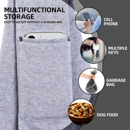 Pet Sling Carrier Pocket for Phone Keys Dog Food