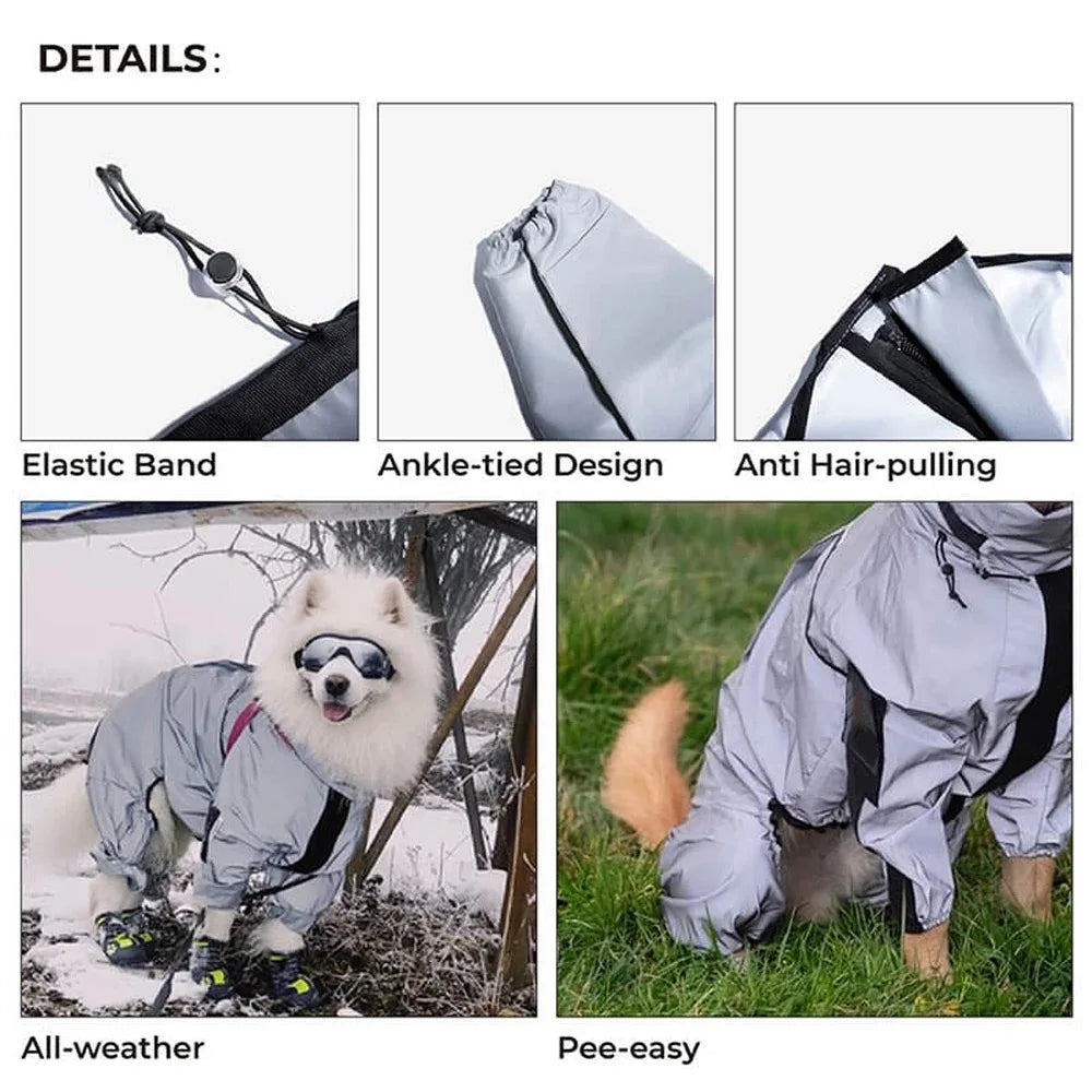 Reflective Waterproof Dog Raincoat Jacket - Peppy Puppy