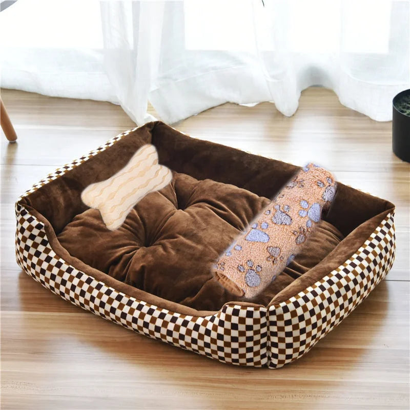 Warm Bone Pet Bed Washable Cotton Kennel - Peppy Puppy