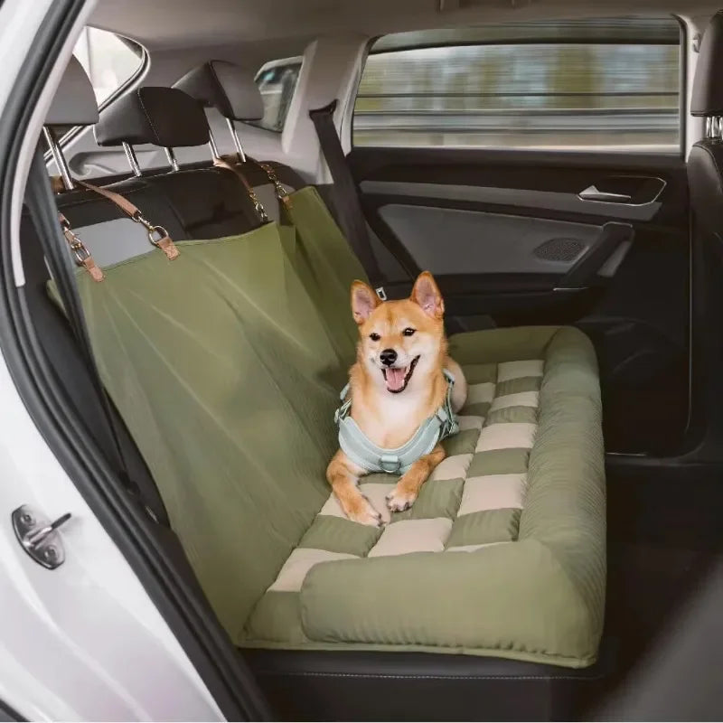 Luxury Faux Leather Dog Car Seat Bed - Peppy Puppy