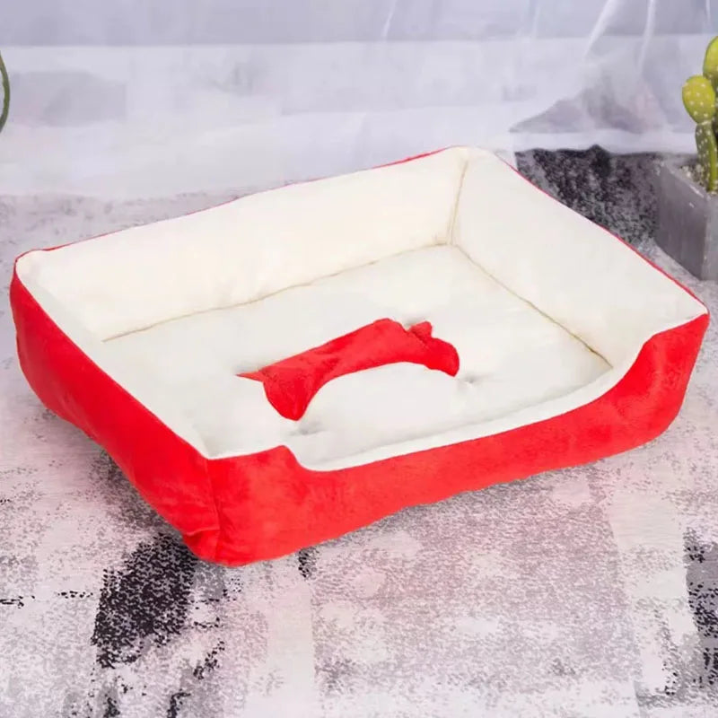 Warm Bone Pet Bed Washable Cotton Kennel - Peppy Puppy