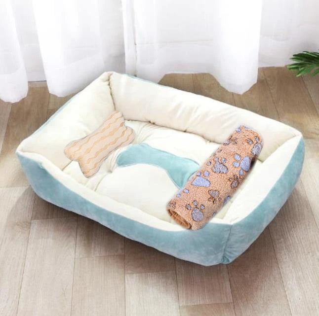 Warm Bone Pet Bed Washable Cotton Kennel - Peppy Puppy