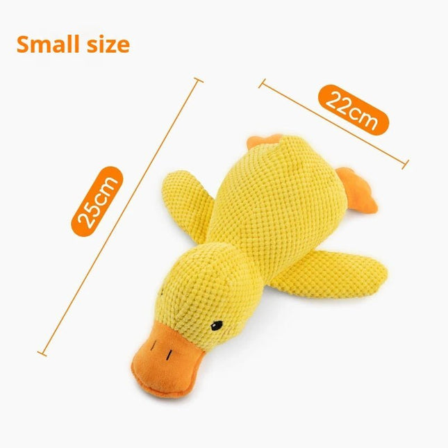 Small plush duck dog toy 25cm x 22cm squeaky chew