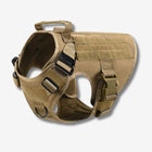 Tan tactical dog harness UK heavy-duty military style vest