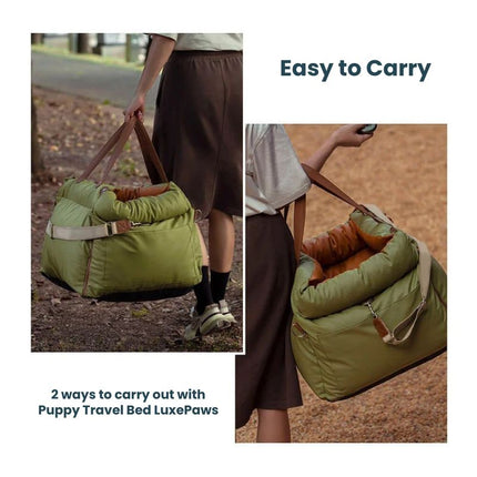 Two ways to carry dog car seat: hand or shoulder strap