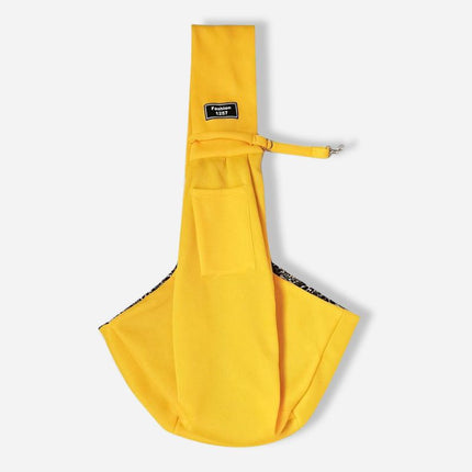 Yellow Dog Holder Sling Carrier Lightweight, secure pet travel sling