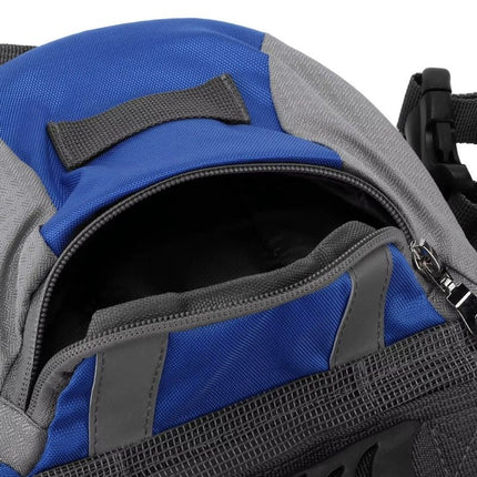 Zippered pouch on waterproof reflective dog hiking backpack