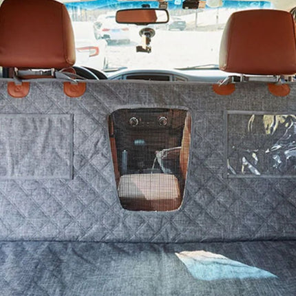 dog car seat protector for back seat with pockets