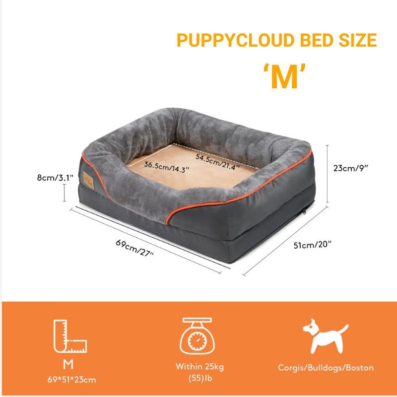 PuppyCloud Orthopedic Comfort Bed - Peppy Puppy