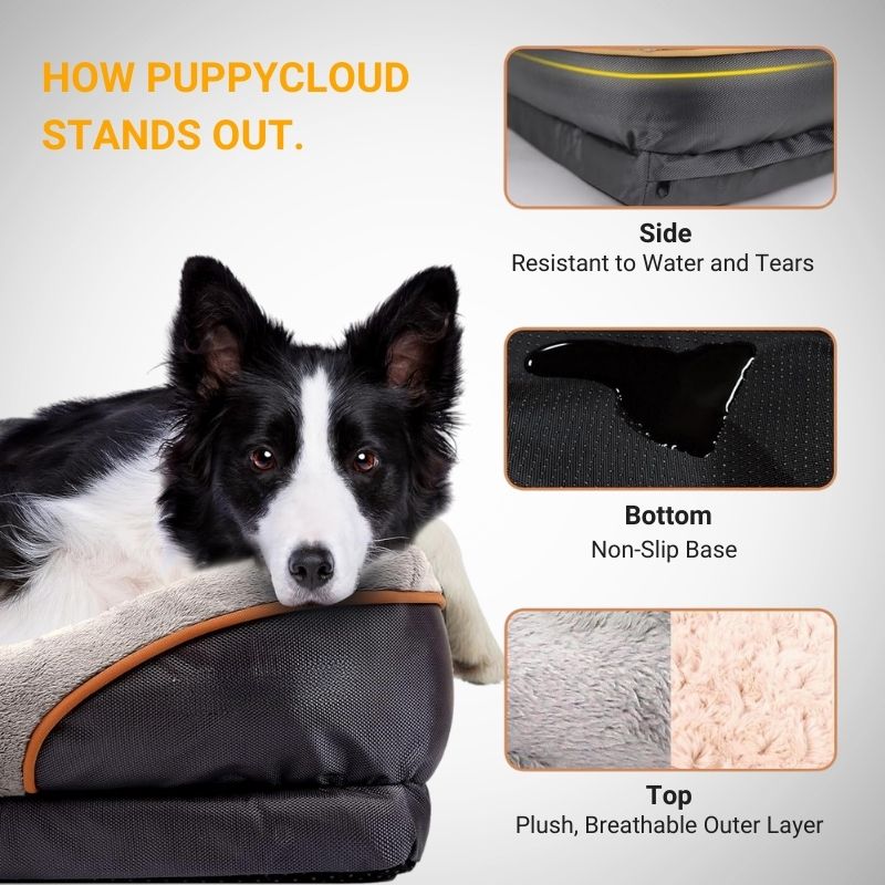 PuppyCloud Orthopedic Comfort Bed - Peppy Puppy