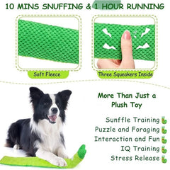 PuppyPaws Interactive Snuffle Mat Plush Toy with Treat Puzzle & Tug - of - War for Mental Stimulation - Peppy Puppy