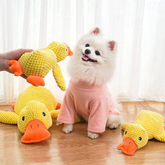 PuppyQuack Calming & Interactive Duck Toy – Squeaky, Durable & Dental - Friendly - Peppy Puppy