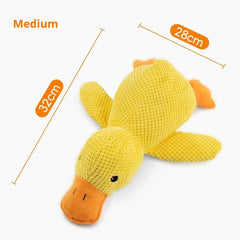 PuppyQuack Calming & Interactive Duck Toy – Squeaky, Durable & Dental - Friendly - Peppy Puppy