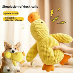 PuppyQuack Calming & Interactive Duck Toy – Squeaky, Durable & Dental - Friendly - Peppy Puppy