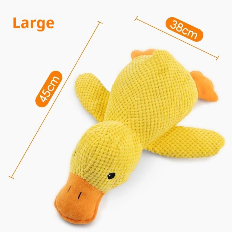 PuppyQuack Calming & Interactive Duck Toy – Squeaky, Durable & Dental - Friendly - Peppy Puppy