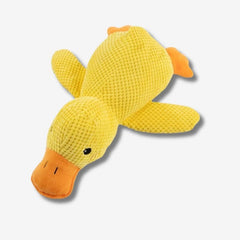 PuppyQuack Calming & Interactive Duck Toy – Squeaky, Durable & Dental - Friendly - Peppy Puppy