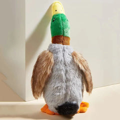 PuppyQuack Interactive Squeaky Plush Toy with Crinkle Wings & Tug Rope - Peppy Puppy