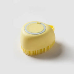 PuppyScrub 3 - in - 1 Silicone Dog Bath Brush with Shampoo Dispenser & Gentle Massage Bristles - Peppy Puppy