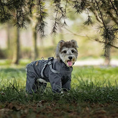 PuppyShield Premium Waterproof Raincoat with Reflective Safety Strips and Built-In Harness - Peppy Puppy