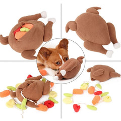 Roast Turkey Snuffle Toy – Interactive IQ Training & Treat Puzzle for Dogs - Peppy Puppy