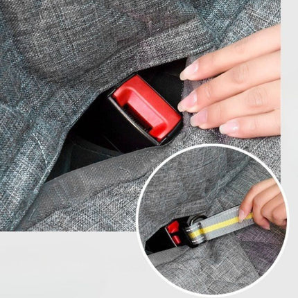 vehicle seat covers for dogs with secure seatbelt buckle access