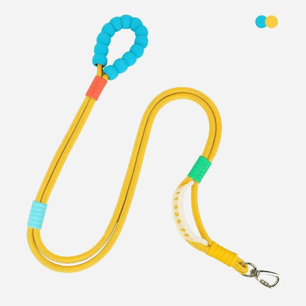 yellow blue bubble handle dog lead